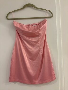 Pink Satin Slip Dress
